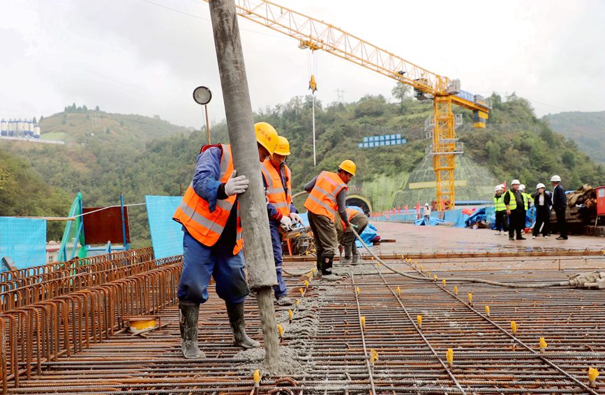 西康高鐵付家河大橋建設現(xiàn)場。張震鑫 攝4